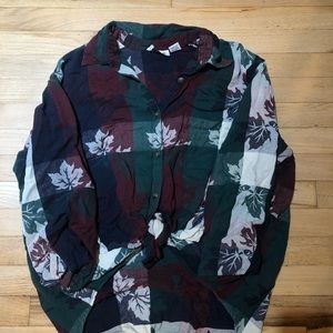 Fall flannel with leaves